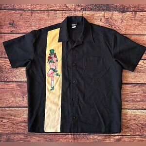 BeRetro Men's Irish‎ St. Patrick's Day Button Up Shirt Made USA Size Large